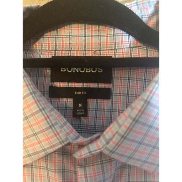 BONOBOS Slim Fit Button Up Mens Sz L Easter Preppy Business Officecore Corporate - Picture 2 of 7